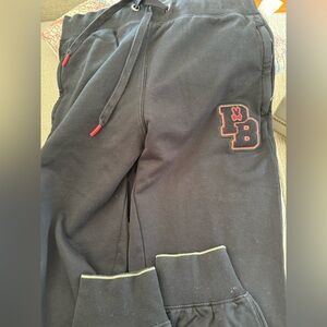 Psycho Bunny Black Sweatpants Joggers Black NWOT men’s size medium